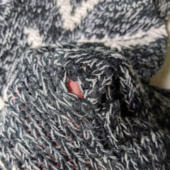 Vintage 80s Geometric Grandpa Sweater Size M Chunky Dad Knit Top - Picture 8 of 8